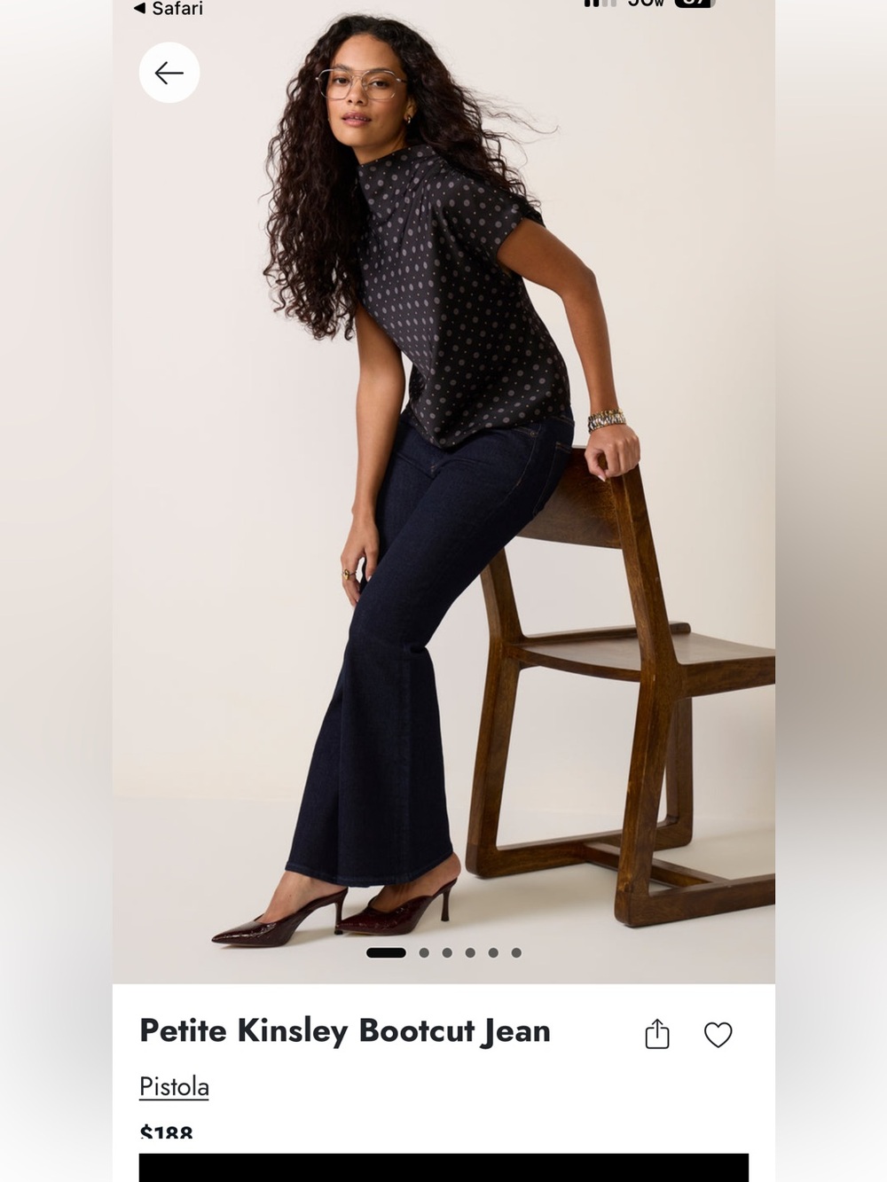 Pistola Petite Kinsley Dark Indigo Bootcut Denim